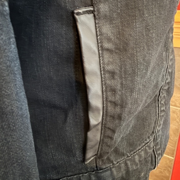 Calvin Klein Jeans Dark Blue Jean Moto Jacket - Picture 7 of 13